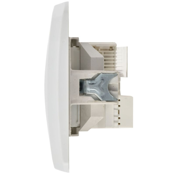 Розетка компьютерная + телефонная 2-м СП Вега РК/Т12-ВБ RJ45 + RJ11 бел. GENERICA EIV20-K01-DM