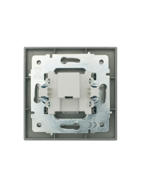 Розетка HDMI 1-м СП VESNA IP20 механизм платина LEZARD 742-3588-203