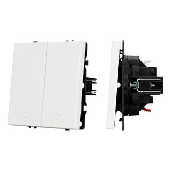 Выключатель управления шторами SWT-NOBE-MKR2-SFPL-WH 10А 230В механизм Arlight 054241