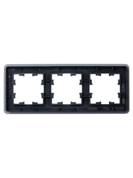 Рамка 3-м BRITE РУ-3-2-Бр стекло графит RE IEK BR-M32-G-41-K53