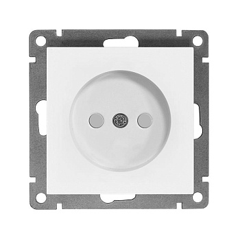 Розетка 1-м СП Афина 16А IP20 без заземл. защ. шторки механизм бел. Universal A0047