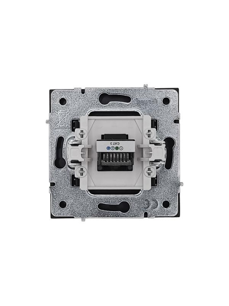 Розетка телефонная СП ZIMA IP20 евро стандарт механизм черн. бархат LEZARD 704-4288-137