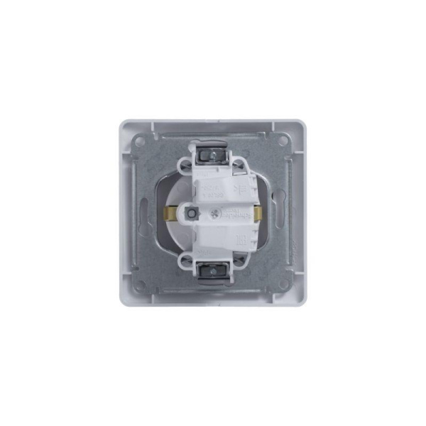 Розетка 1-м СП Glossa 16А IP20 с заземл. защ. шторки в сборе бел. SE GSL000144