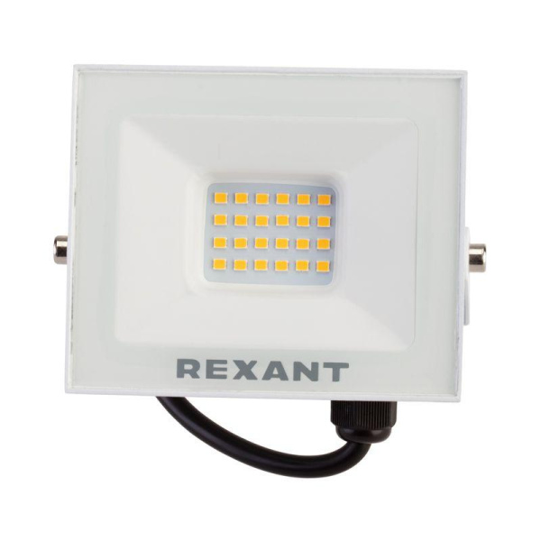 Прожектор СДО 30Вт 2400лм 2700К бел. корпус Rexant 605-028