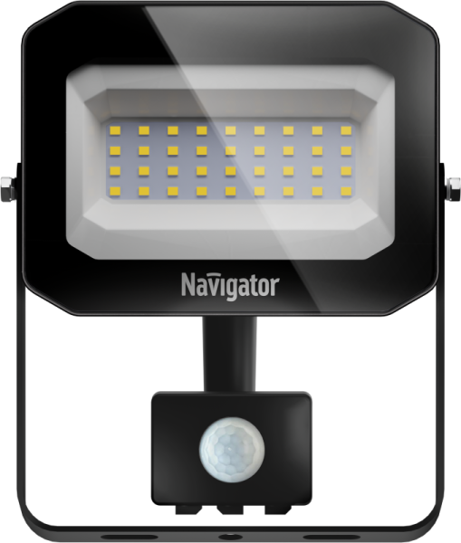 Прожектор светодиодный 95 429 NFL-05-30-6.5K-BL-SNR-LED 30Вт 6500К IP65 3000лм черн. с ИК датчиком движения Navigator 95429