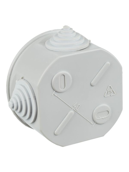 Коробка распаячная ОП 75х40 IP44 KM41237 (4 каб.ввод.) IEK UKO11-075-040-000-K41-44