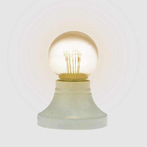 Лампа светодиодная 2Вт шар d45 6LED прозрачная тепл. бел. E27 эффект лампы накаливания Neon-Night 405-126