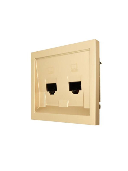 Розетка компьютерная 2-м СП ZIMA IP20 механизм зол. LEZARD 704-3688-141