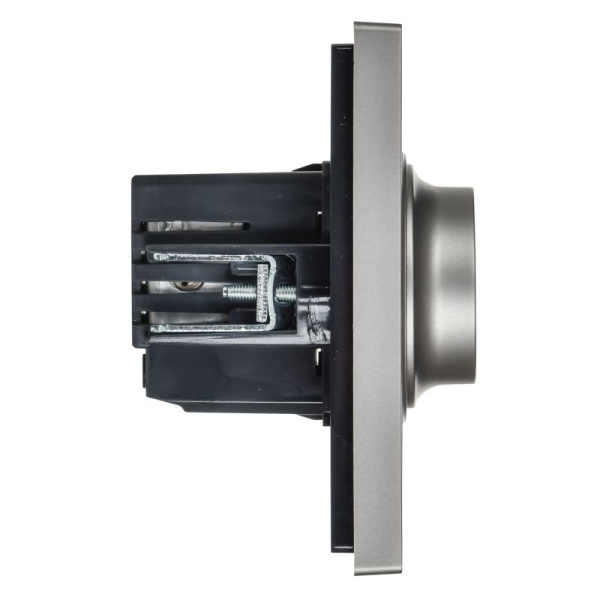 Светорегулятор поворотно-нажимной СП FORTE&PIANO FP554 600Вт сталь IEK FP-D20-0600-K46