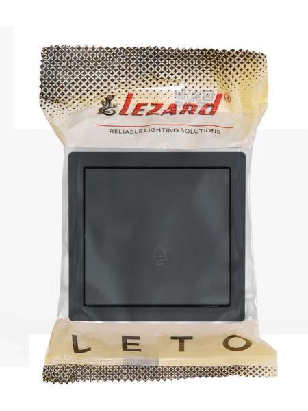 Кнопка звонка ОП LETO графит LEZARD 752-3400-103