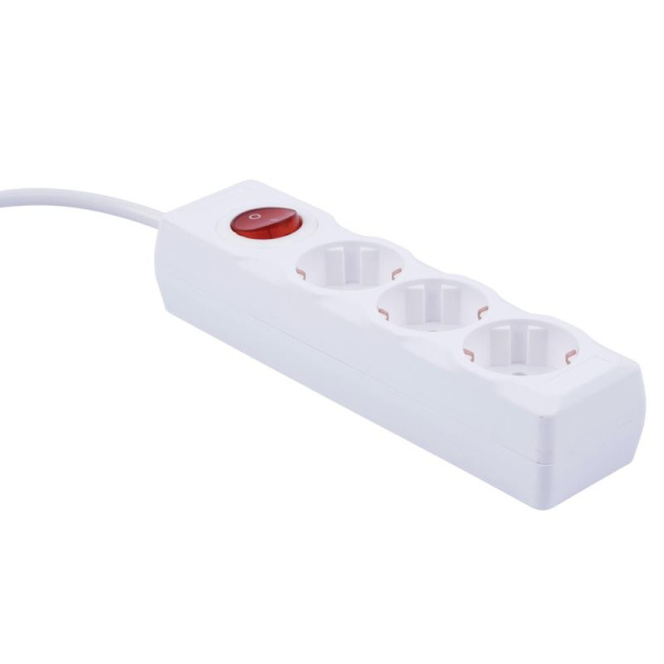Удлинитель 3х1.5м с заземл. 16А Ultra S-GCU3-1.5B WHITE бел. Uniel UL-00010013