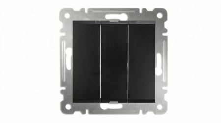 Выключатель 3-кл СП 10А IP20 250В механизм черн. Makel 57054091