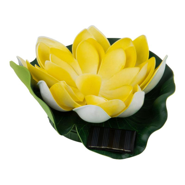 Светильник садовый USL-S-827/PT060 YELLOW WATERLILY IP44 на солнечной батарее "Желтая кувшинка" плавающ. 1 светодиод тепл. бел. свет. Uniel UL-00011600