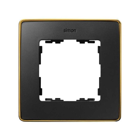 Рамка 1-м Simon82 Detail графит основание золото Simon 8201610-242