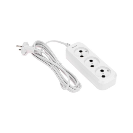 Удлинитель 3х3м без заземл. 2х0.75 бел. PROCONNECT 13-4206