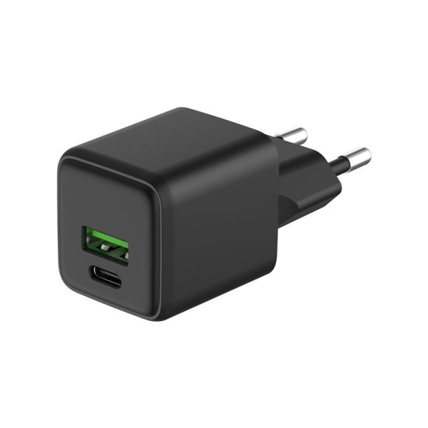 Устройство зарядное сетевое с двумя портами USB-A и USB-C 20Вт GaN Rexant 18-2202