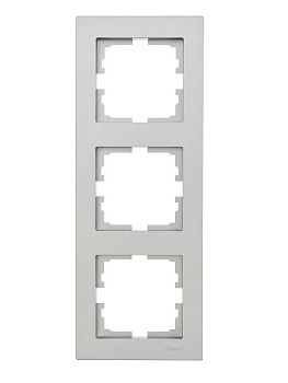 Рамка 3-м VESNA вертикал. платина LEZARD 742-3500-153