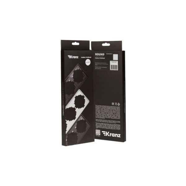 Рамка 3-м ROUND MIELE перламутр Kranz KR-78-0753-1