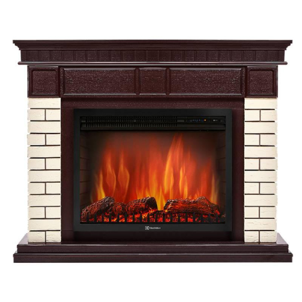 Портал Bricks 25 камень беж. шпон темн. дуб Firelight НС-1202848