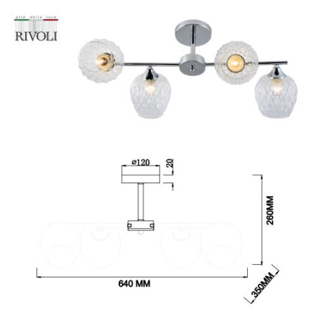 Люстра Arlene 3139-304 4хE27 60Вт модерн Rivoli Б0055389