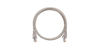 Шнур коммутационный кат.5E U/UTP 4 пары 24 AWG (7х0.205мм) 2хRJ45 (8P8C) T568B заливной с защитой защелки PVC нг(А) сер. 0.3м NIKOMAX NMC-PC4UD55B-003-GY
