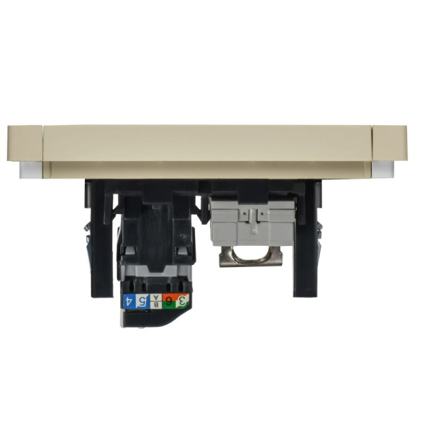 Розетка 2-м RJ11+RJ45 кат.5E FORTE&PIANO FP435 ваниль IEK FP-KT20-O-1-K10