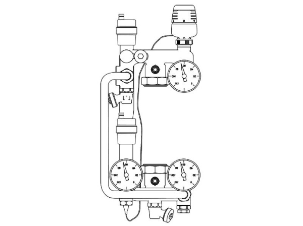 Узел смесительный RoyaLmix без насоса 1дюйм Royal Thermo НС-1061925