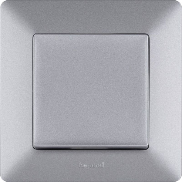 Переключатель 1-кл. СП Valena Life 10А IP20 250В 10AX с лицев. панелью безвинтов. зажимы механизм алюм. Leg 752606