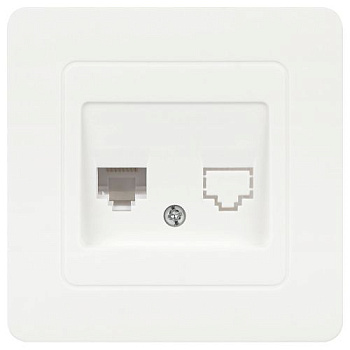 Розетка компьютерная 1-м СП Style 7-303-01 RJ45 бел. Intro Б0060649