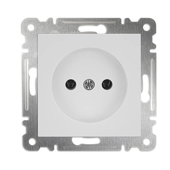 Розетка 1-м СП Karea 10А IP20 без заземл. механизм бел. Makel 57001022