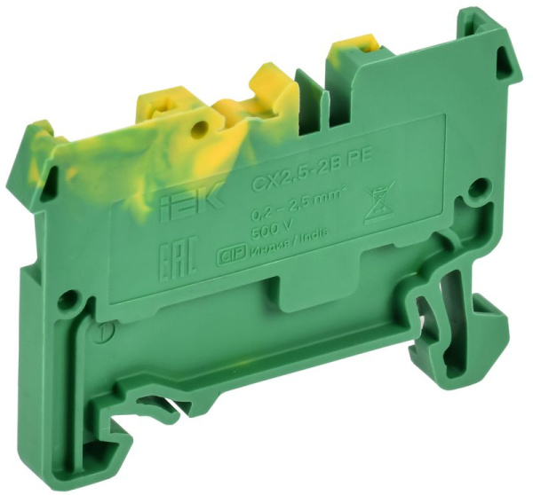 Клемма пружинная заземляющая CX2.5-2B PE 2.5кв.мм ARMAFIX IEK AF-CT41-06-02-K52-002