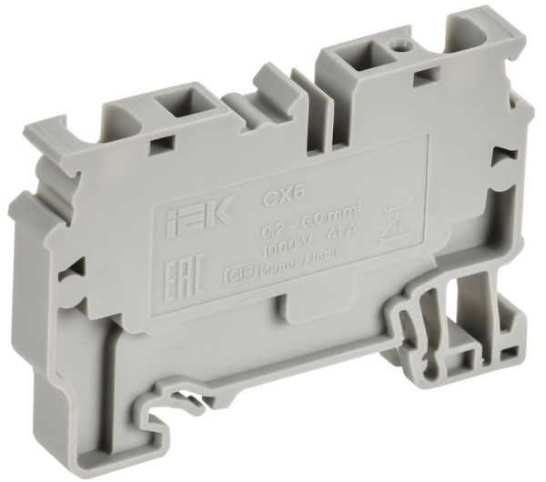 Клемма пружинная проходная CX6 6кв.мм сер. ARMAFIX IEK AF-CT40-00-K03-006