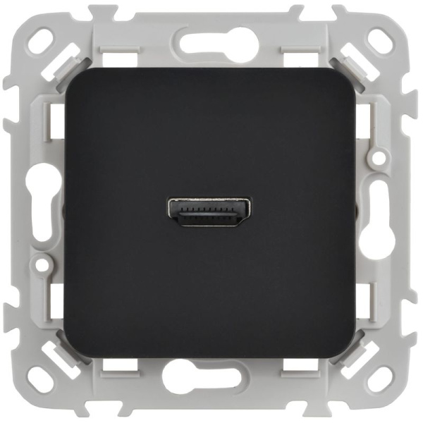 Розетка HDMI СП FLITE РШДМА-ФлЧ механизм черн. IEK FI-H10-K02