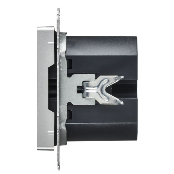 Розетка СП BRITE РЮ11-2-БрА USB A+C 45Вт высокоскор. заряд. алюм. IEK BR-U22-045-K47