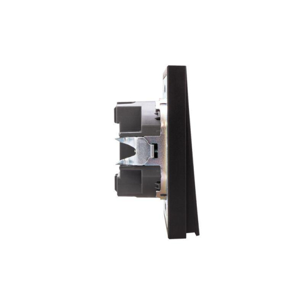 Выключатель 1-кл. СП STRONG MIELE 10А с подсветкой антрацит Kranz KR-78-0713-5