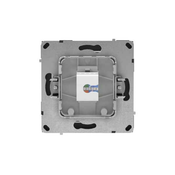 Розетка компьютерная 1-м KANT RJ45 кат.6A без шторки черн. уголь DKC 7012673