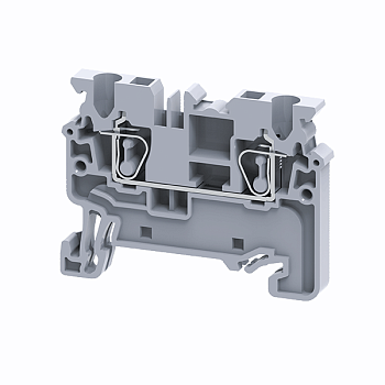 Клемма проходная пружинная OptiClip CХ-2.5-I-24A-(0.2-2.5) сер. КЭАЗ 289711