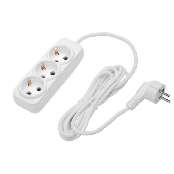 Удлинитель 3х3м с заземл. 10А IP20 SR 3х3-Z УХз10-103 2.2кВт ПВС 3х0.75 Volsten 12426