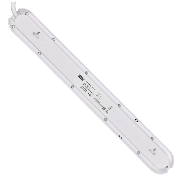 Фильтр сетевой СФ-06К 16А USB A+C 20Вт 1.5м 3х1.5кв.мм черн. IEK WFP10-16-06-01-ZKU-K02