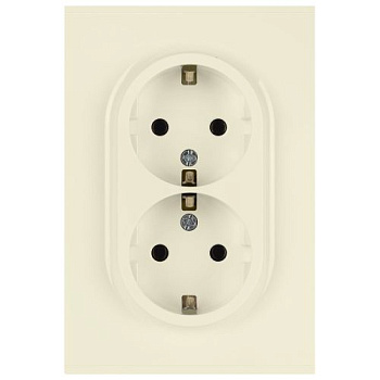 Розетка 2-м СП Arktik 16А IP20 250В с заземл. со шторками сл. кость 16-2105-02 Эра Б0070455
