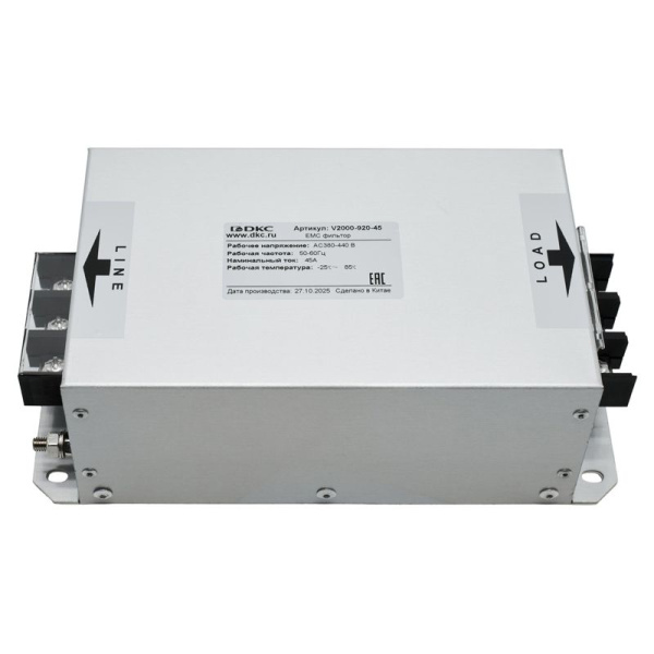 Фильтр для преобразователей частоты 3-х фазный ЭМС DKC V2000-920-45