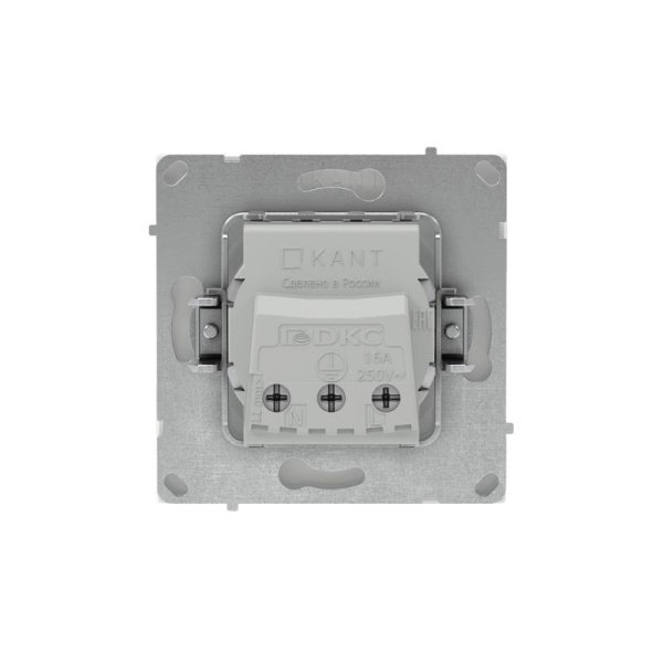 Розетка силовая KANT 2P+E без шторки бел. магнолия DKC 7000033