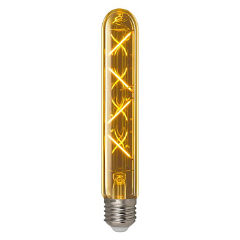 Лампа светодиодная LED-L32A-4W-GOLDEN-E27 GLV21GO Vintage цилиндр янтарная (картон) Uniel UL-00010553