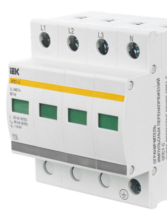 Ограничитель перенапряжения ОПС1-C 4P KARAT IEK MOP20-4-C