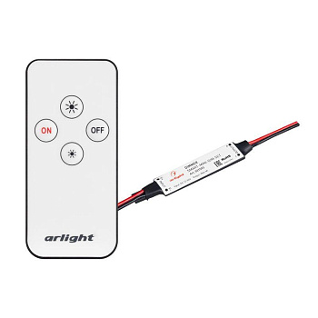 Диммер SMART-MINI-DIM-SET 12-24В 1х4А ПДУ 4 кнопки IR IP20 пластик Arlight 031593
