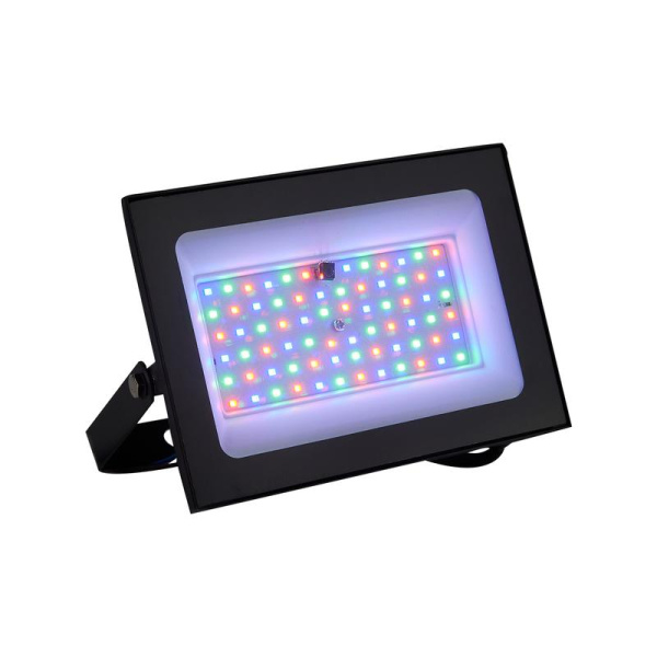Прожектор светодиодный ULF-F60-50W/RGB IP65 200-240В мультиколор пульт ДУ BLACK Uniel UL-00011855