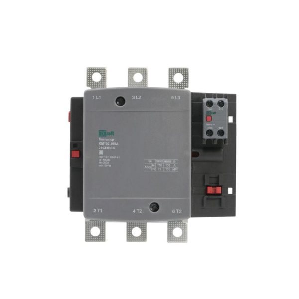 Контактор 150А 220В АС АС3 АС4 1НО+1НЗ КМ-102 DEKraft 21943DEK