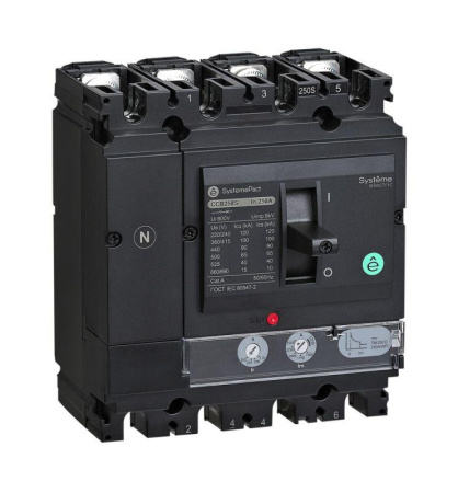 Выключатель автоматический SYSTEMEPACT CCB100 36кА 4P4D TMD25 рычаг SE SPC100F025L4DF