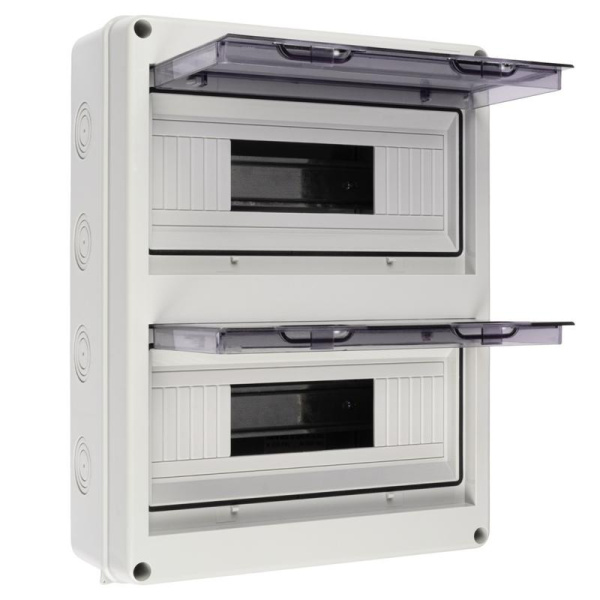 Бокс модульный накладной PDB/W 4024 GR (ЩРН-ПГ-24) IP65 пластик. JazzWay 5072145