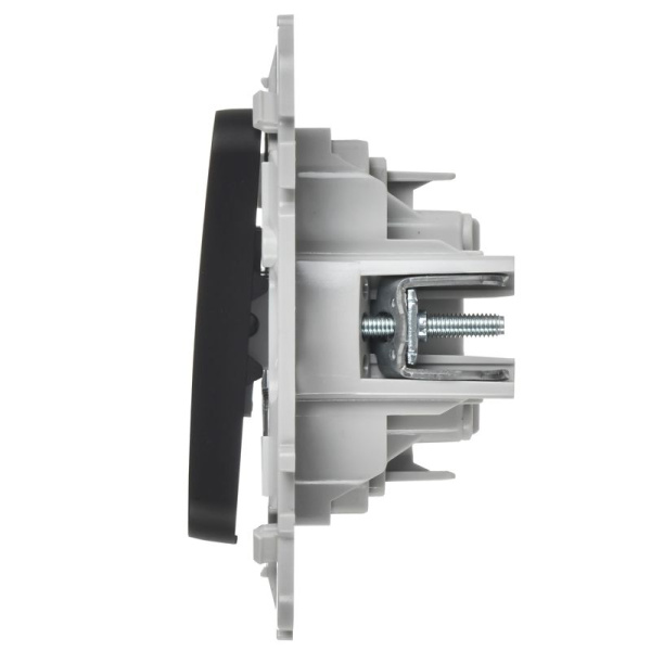 Выключатель проходной 2-кл. СП FLITE ВС62-1-0-ФлЧ 10А механизм черн. IEK FI-V22-0-10-1-K02